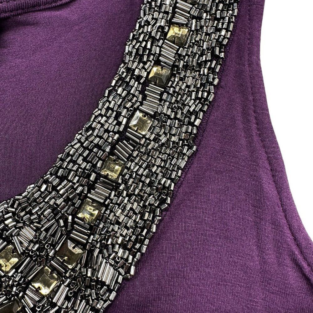 Vanity Sleeveless Beaded Ruffled Mini Dress (S) - Picture 6 of 7
